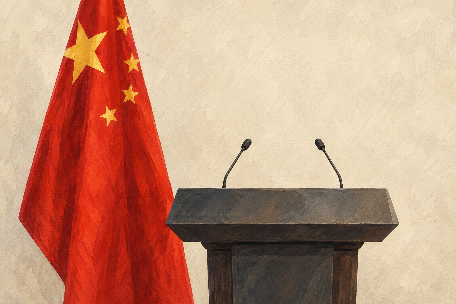 Imagen generada con IA con fines ilustrativos. Gestiones diplomáticas chinas ante los combates entre Pakistán y Afganistán. Composición conceptual; no muestra una reunión, una decisión documentada ni un hecho real de 2026.