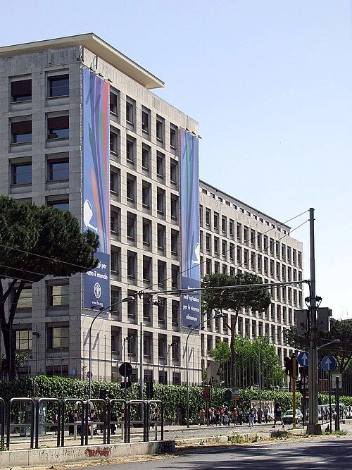 Archivo: sede de la FAO en Roma, 18 de mayo de 2007. Contexto institucional del organismo convocante; no muestra la conferencia regional de marzo de 2026.