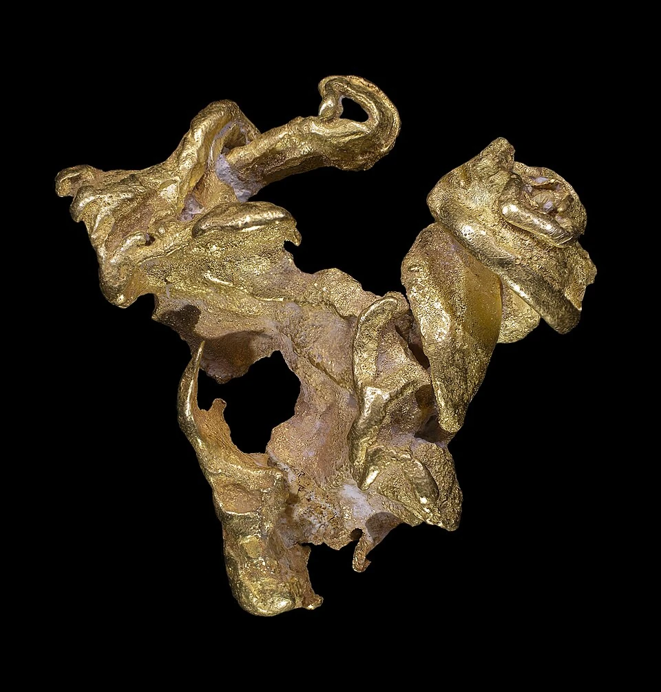 Archivo: muestra de oro nativo procedente de la mina Zapata, Santa Elena de Uairén, estado Bolívar, Venezuela, fotografiada el 8 de marzo de 2011. Contexto mineralógico; no acredita un origen ilegal ni vincula esa muestra con los hechos denunciados.