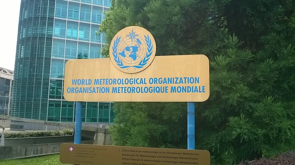 Archivo: sede de la Organización Meteorológica Mundial en Ginebra, 19 de julio de 2014. Contexto institucional del boletín sobre calidad del aire y clima; no muestra un episodio de contaminación.